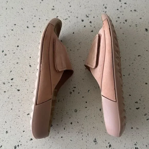 Ecco 2nd Cozmo Blush Pink Slide Sandals Nubuck Leather Casual Minimalist Size 37 - Picture 4 of 8